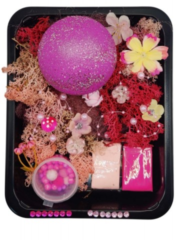 6150826688624 kasteelbol roze   in verpakking