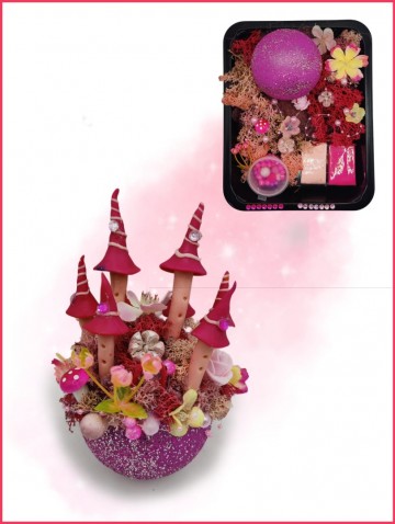 6150826688624 kasteelbol roze   vooraanzicht