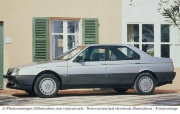 Alfa romeo 164 1991 light grey 1