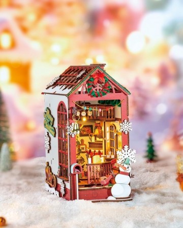 Book nook christmas indoor scene 2