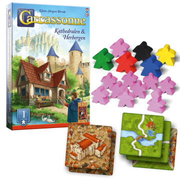 Carcassonne uitbreiding kathedralen  herbergen 3