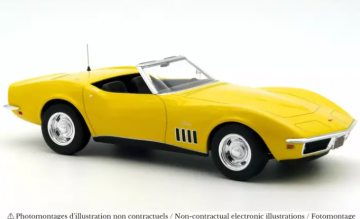 Chevrolet corvette convertible 1969 daytona geel