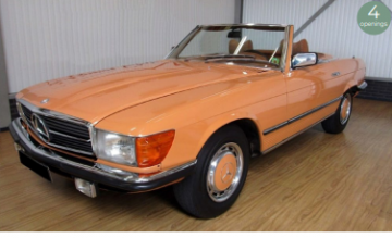 Mercedes benz 450 sl 1975 cayenne oranje