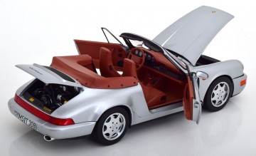 Porsche 911 carrera 2 cabriolet 1990 zilver 2