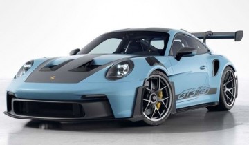 Porsche 911 gt3 rs w weissach pack 2022 light blauw