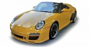 Porsche 911 speedster 2011 geel