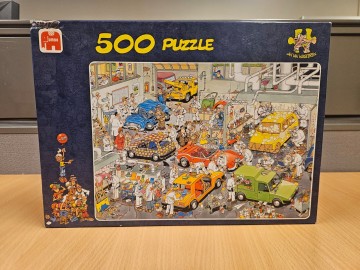 Puzzel jan van haasteren autospuiterij 1