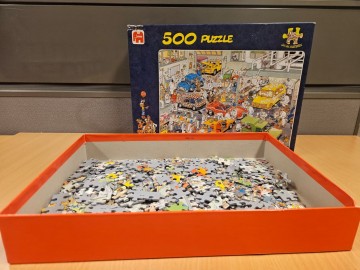 Puzzel jan van haasteren autospuiterij 2