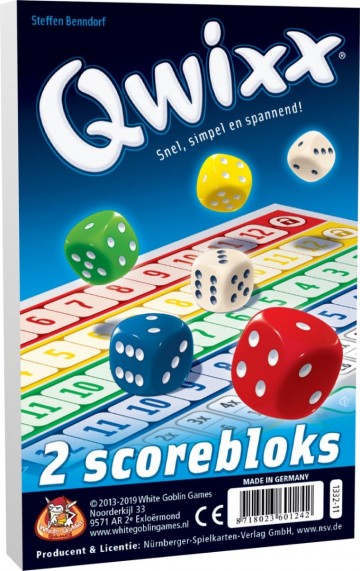 Qwixx Extra Scoreblok White Goblin Games Kaartspel