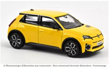 Renault 5 e tech 100 electric 2024 pop yellow  black 1 18
