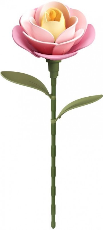 Robotime pink camellia 1