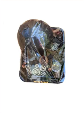 Steampunk kasteelbol hangend met licht 2